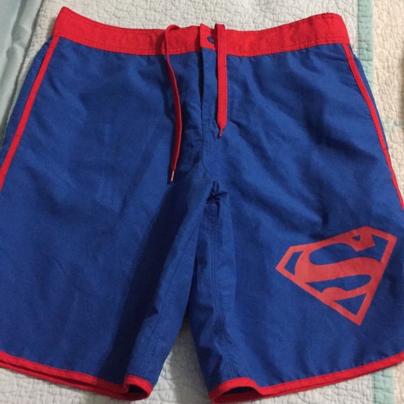 mens superman swim trunks